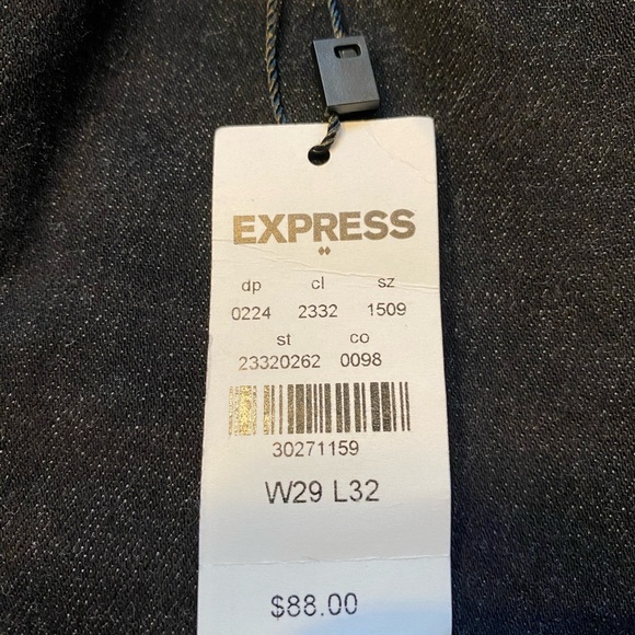 Men’s Express Black Skinny Hyperstretch Jean W29 / L32 - Picture 7 of 7